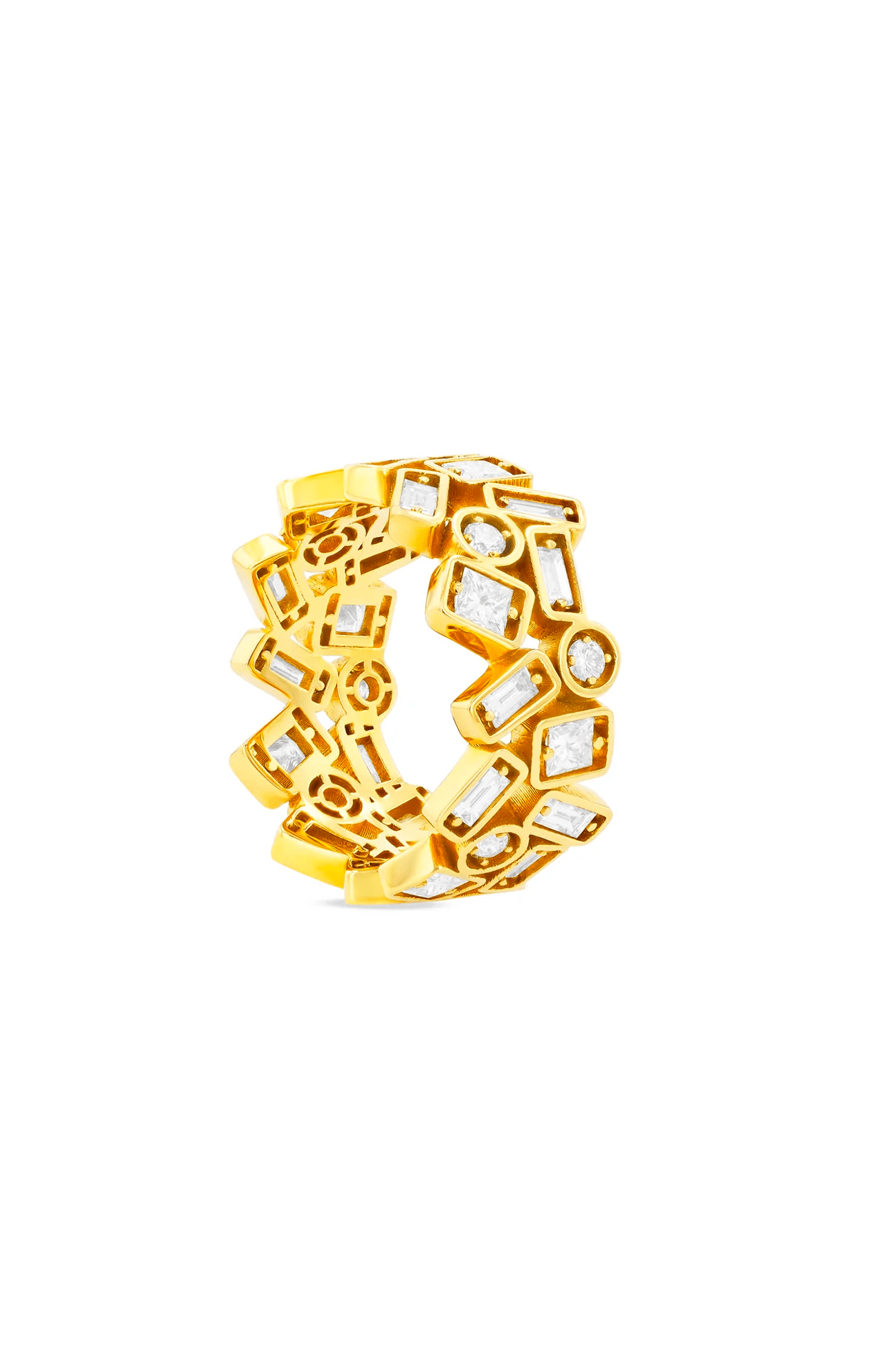 Mosaic White Diamond Eternity Band - Image 2