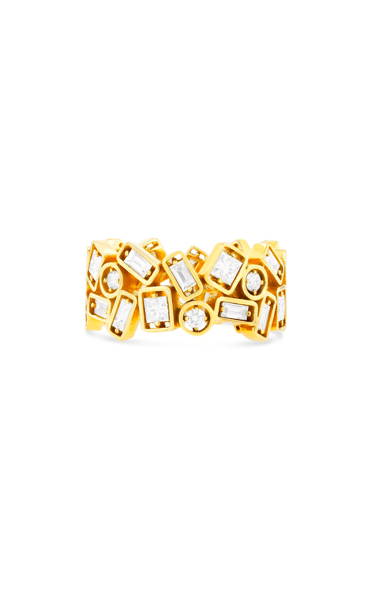 Mosaic White Diamond Eternity Band