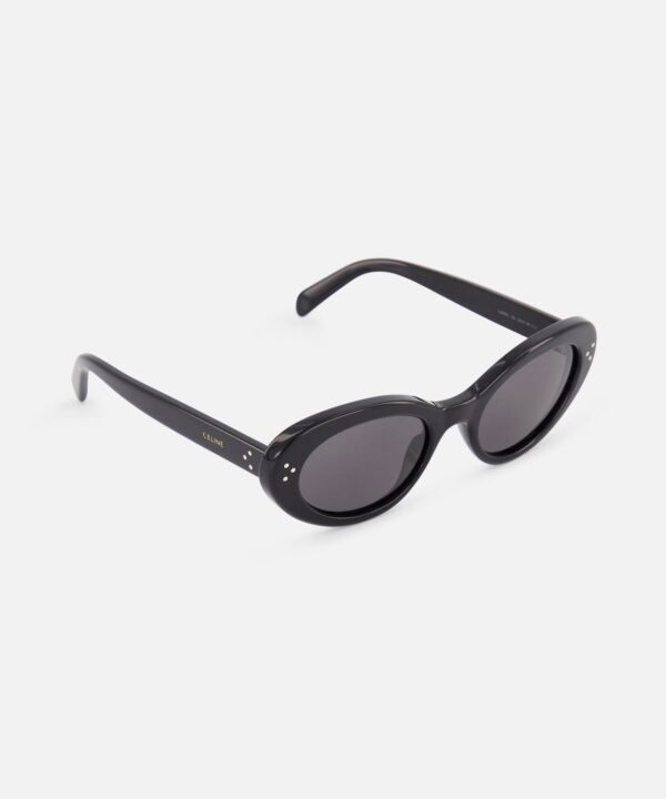 Alternative view of Cat Eye Grey Lens Black Sunglasses