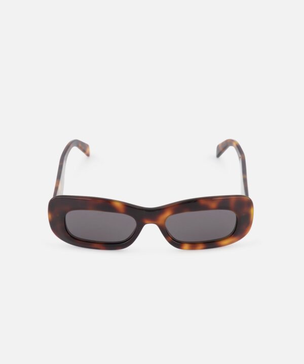 Thick Rectangle Tortoiseshell Brown Sunglasses