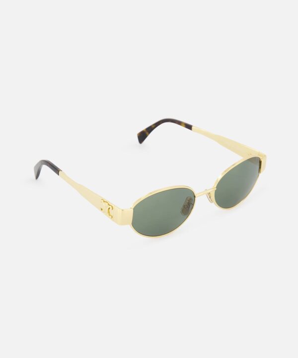 Alternative view of Oval Metal Gold Sunglasses