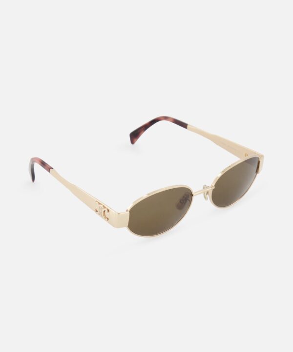 Alternative view of Celine Oval Gold Sunglasses