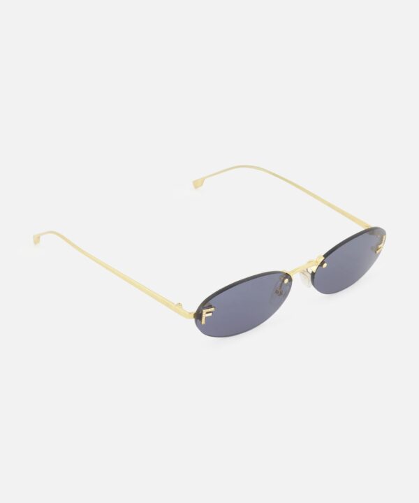 Alternative view of Fendi Oval Gold Sunglasses