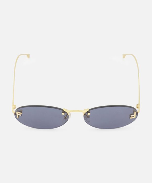 Fendi Oval Gold Sunglasses