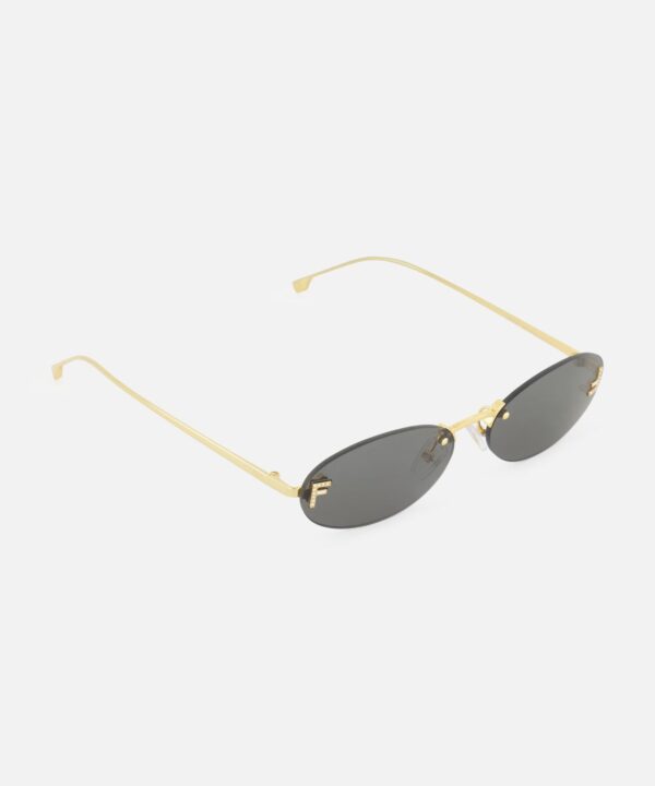 Alternative view of Fendi Oval Gold Sunglasses