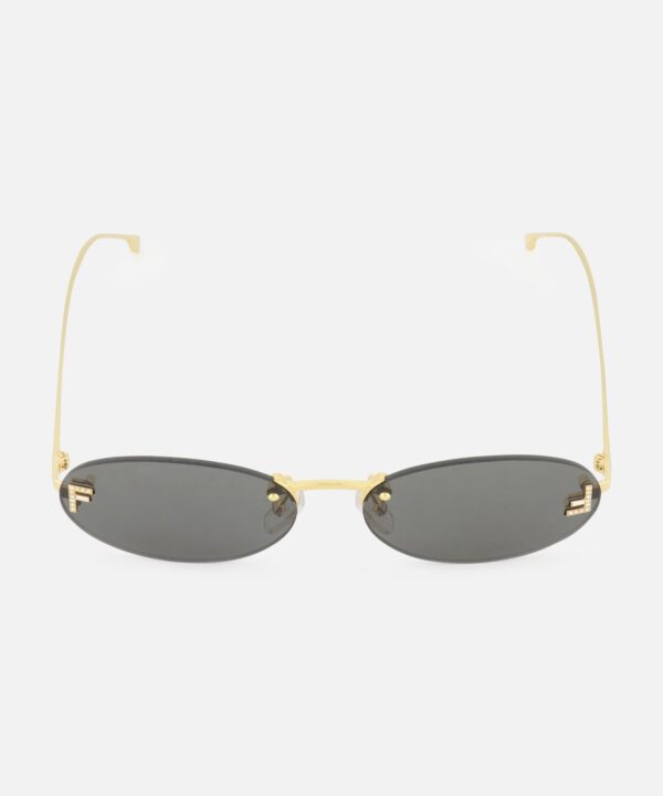 Fendi Oval Gold Sunglasses