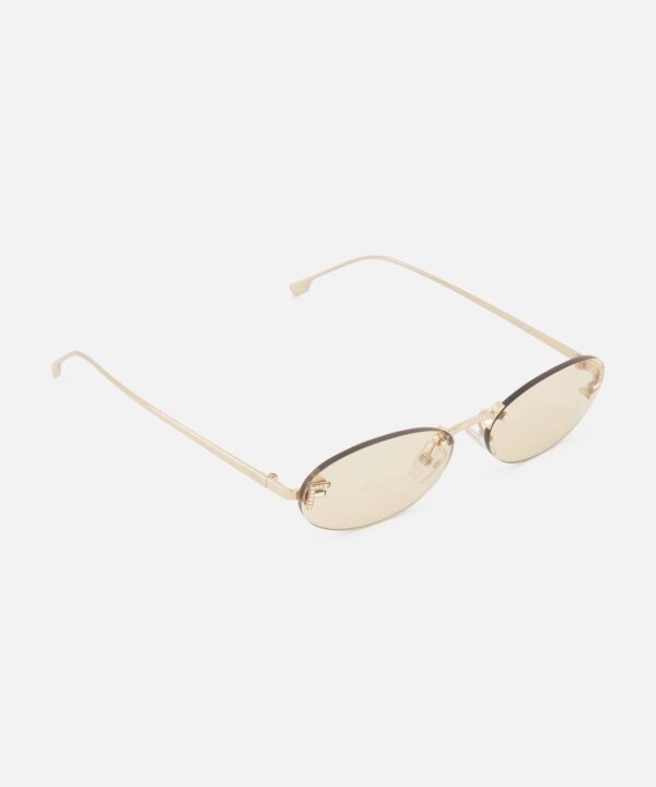 Alternative view of Fendi Oval Rose Gold Sunglasses
