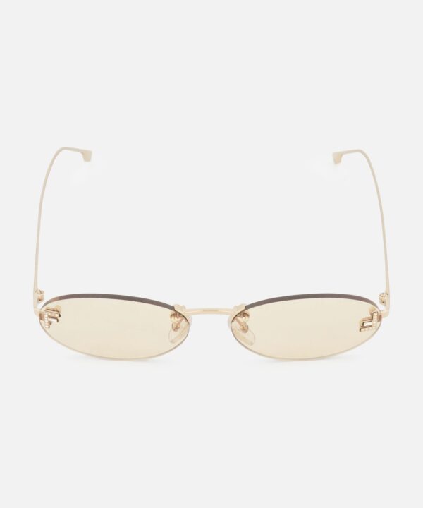 Fendi Oval Rose Gold Sunglasses