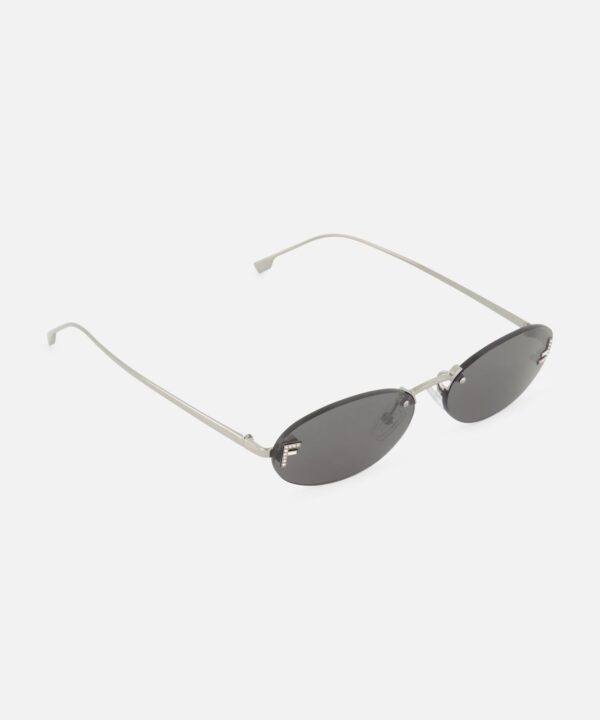 Alternative view of Fendi Oval Silver Sunglasses