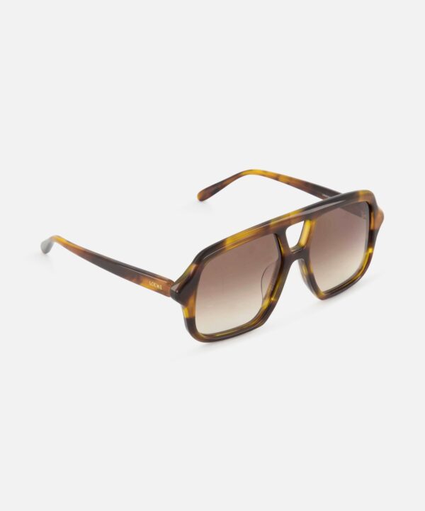 Alternative view of Loewe Rectangle Brown Tortoiseshell Sunglasses