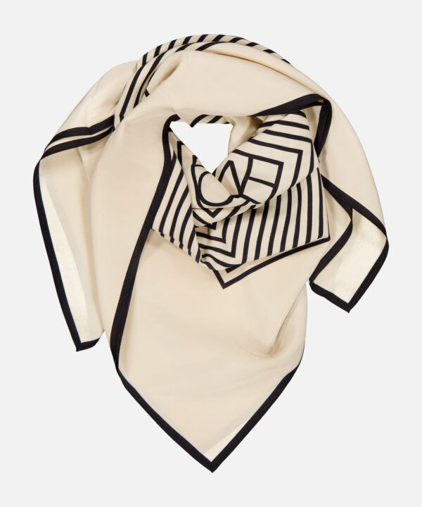 Centered Monogram Silk Scarf