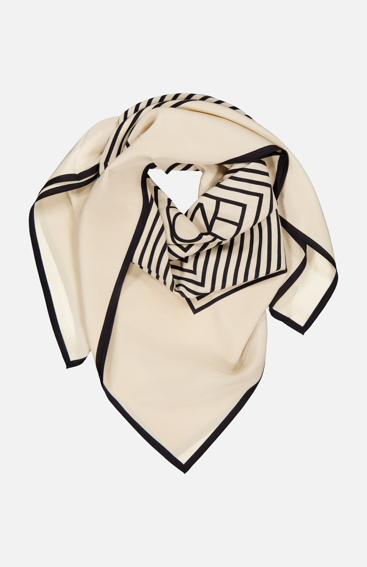 Centered Monogram Silk Scarf