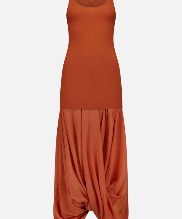 Cocoon Tank Twisted Skirt Dress