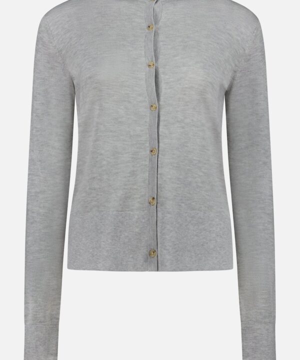 Fine Knit Side Slit Cardigan