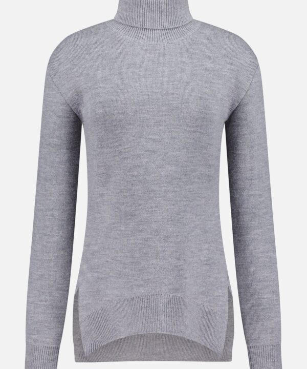 High-Neck Double Knit Sweater