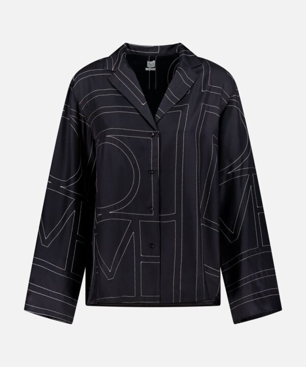 Monogram Silk PJ Top
