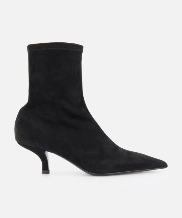 Suede Heeled Sock Boot