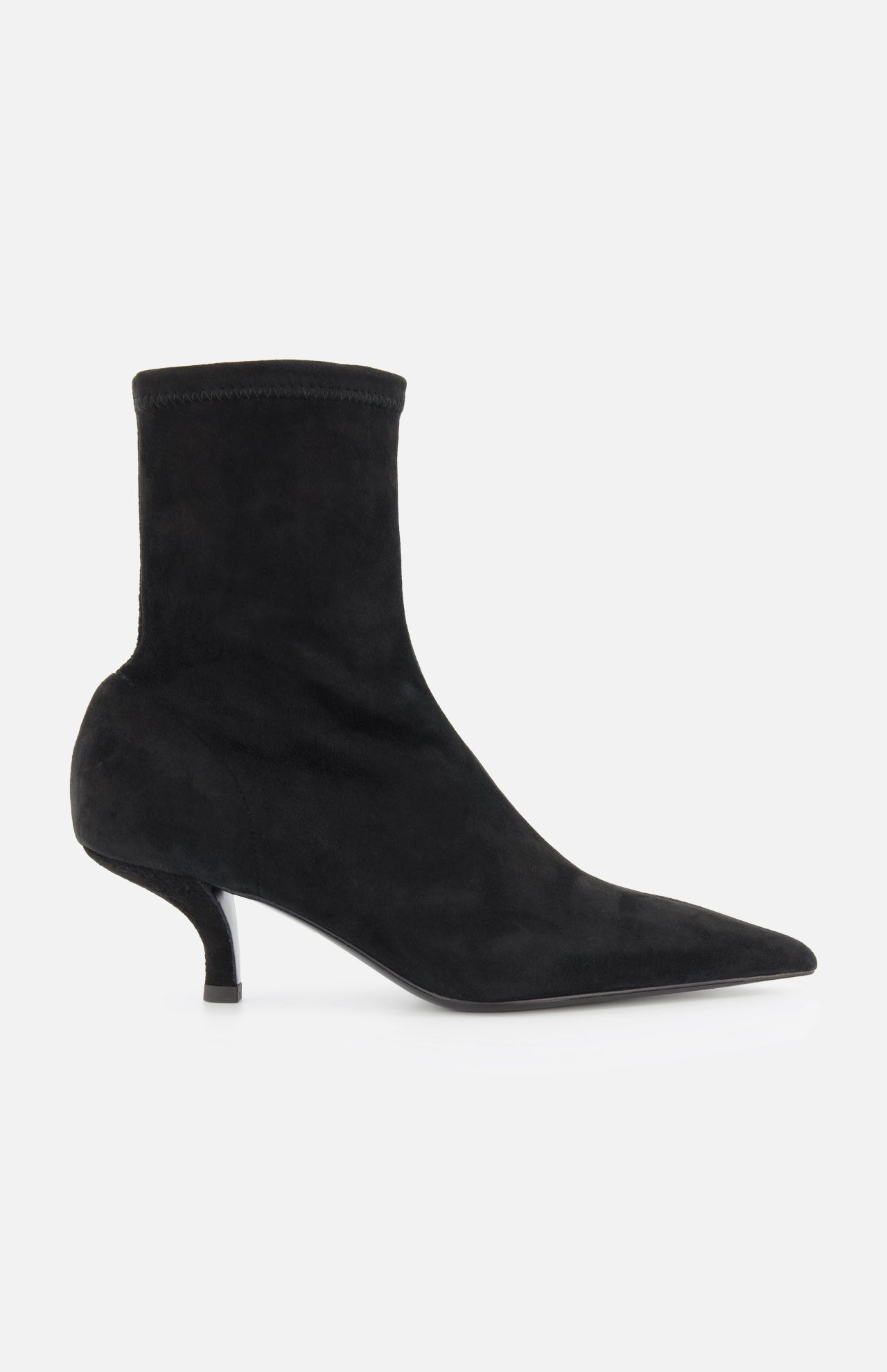 Suede Heeled Sock Boot