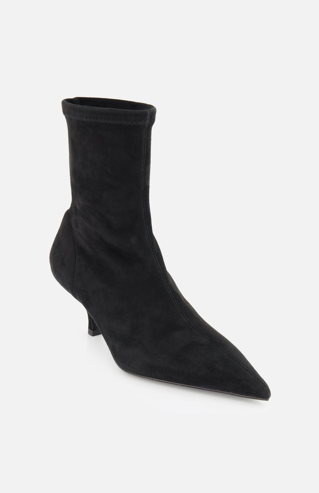Suede Heeled Sock Boot - Image 2