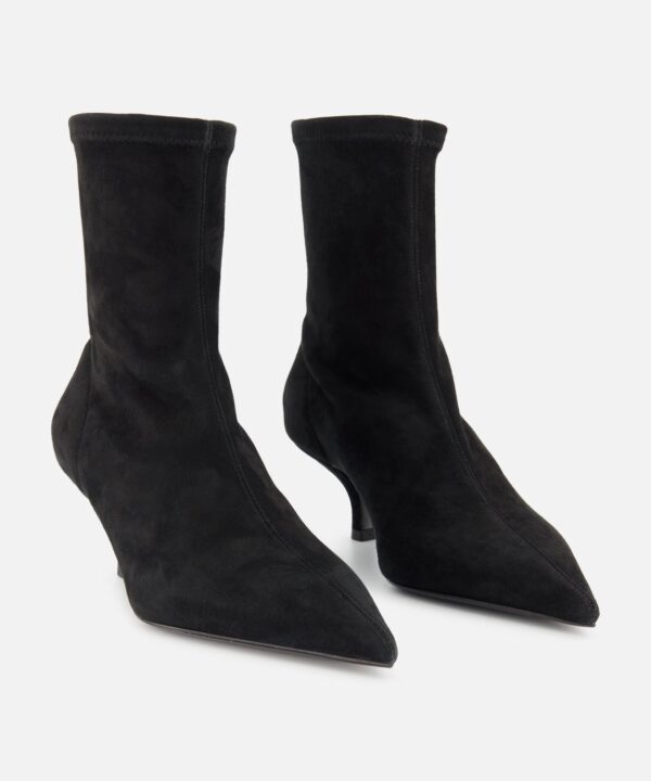 Suede Heeled Sock Boot - Image 5