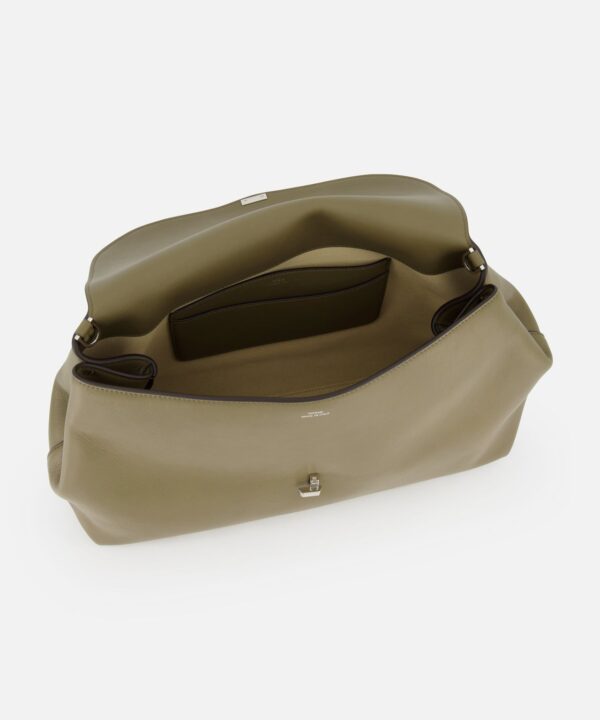 T-Lock Leather Satchel Bag - Image 4