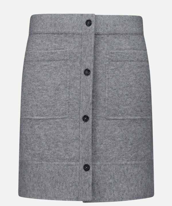 Buttoned Cashmere Skirt