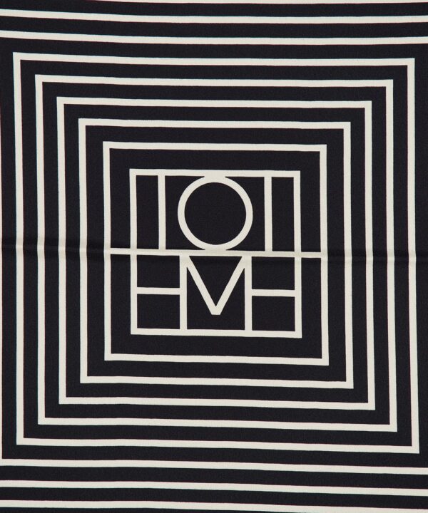 Centered Monogram Silk Scarf - Image 4