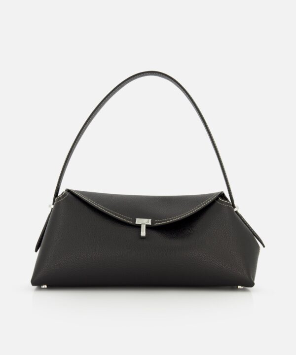 Toteme T-Lock Grained Leather Shoulder Bag