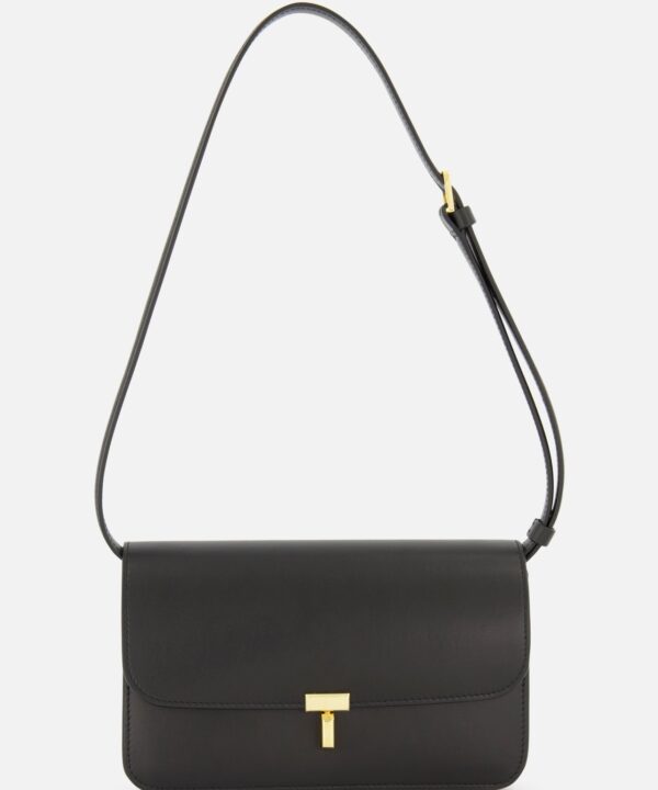 Toteme T-Lock Leather Crossbody Bag
