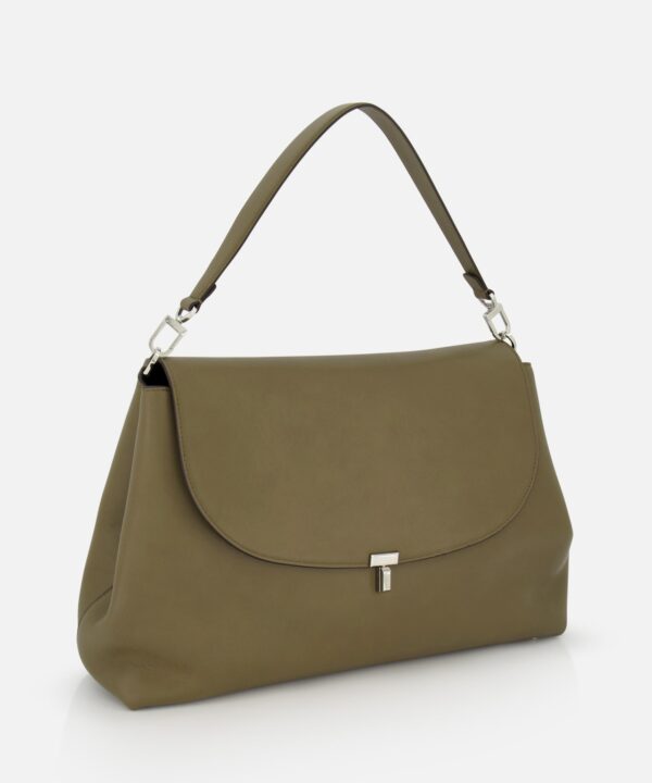 T-Lock Leather Satchel Bag - Image 3