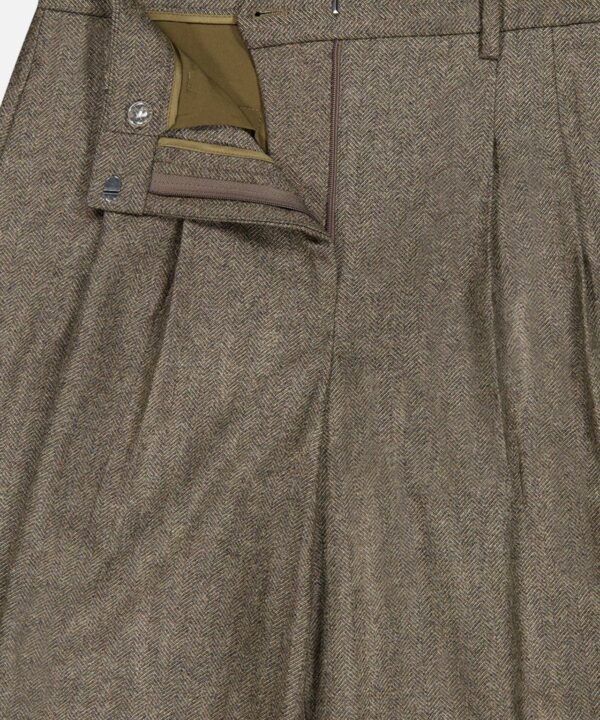 Avery Herringbone Wide Leg Trouser - Image 3