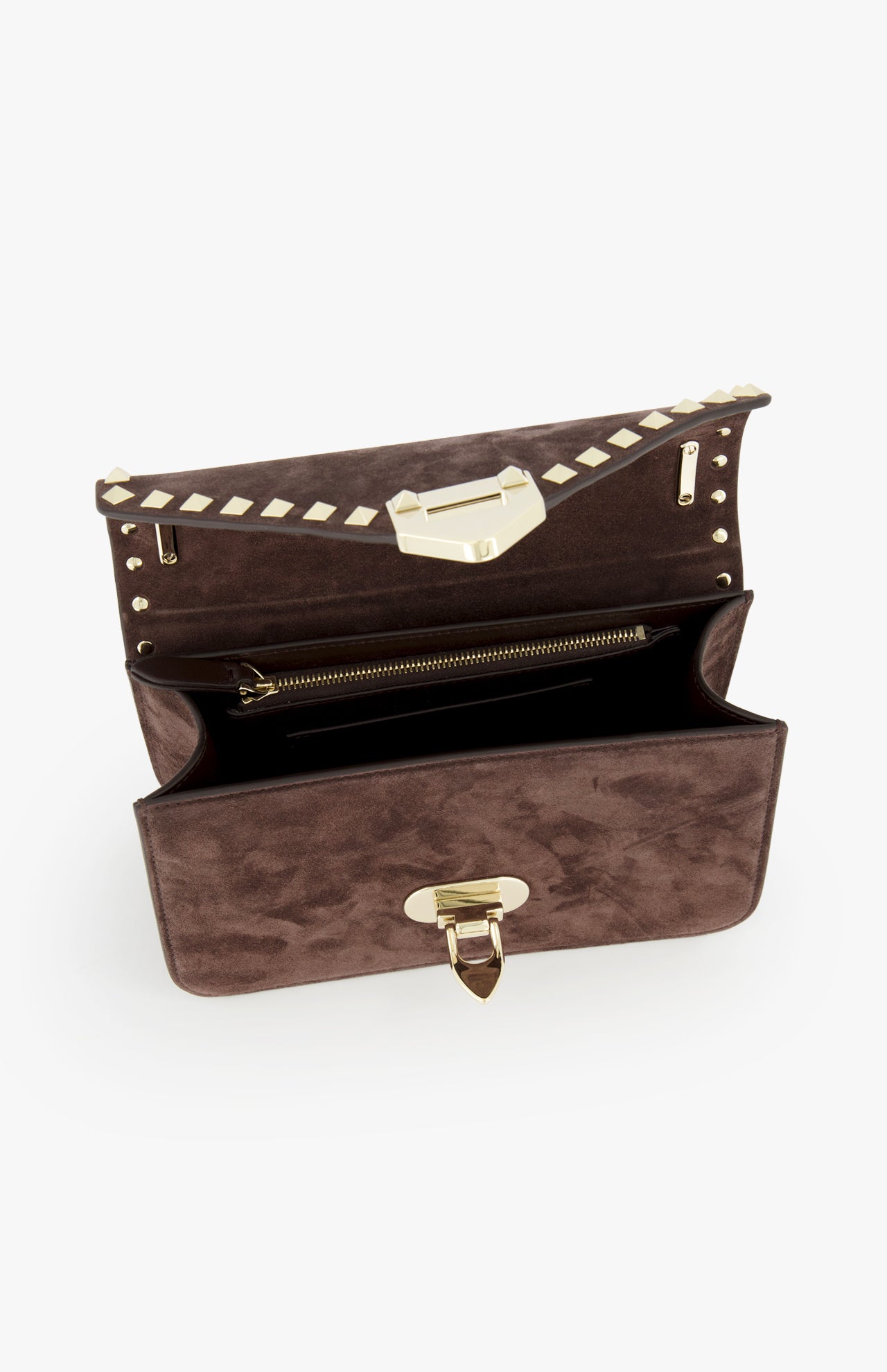 Valentino Garavani Rockstud Small Suede Shoulder Bag - Image 3