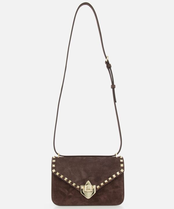Valentino Garavani Rockstud Small Suede Shoulder Bag