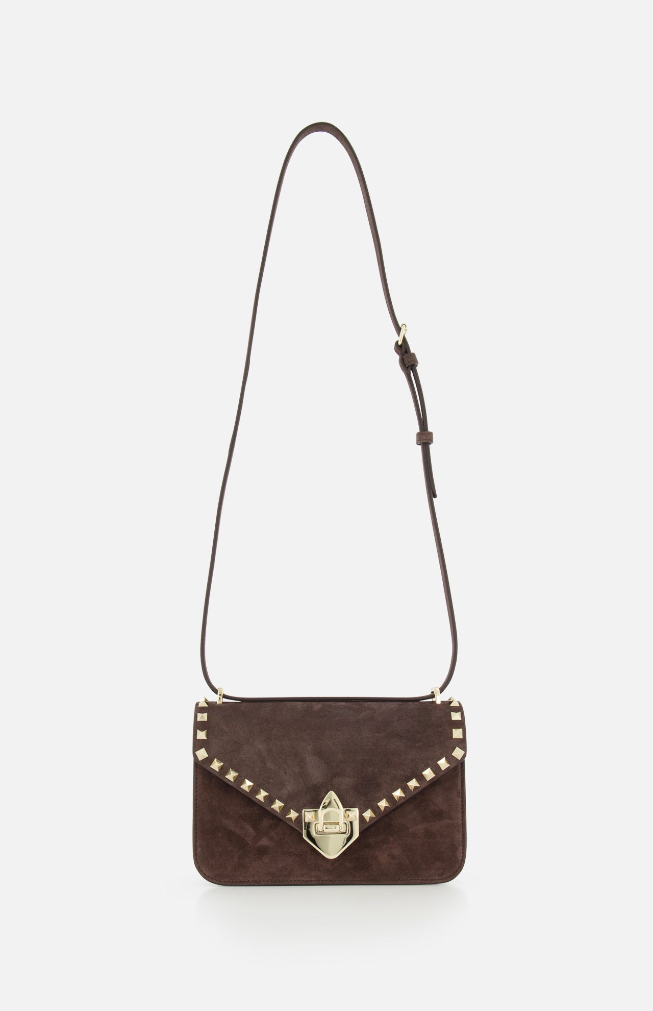 Valentino Garavani Rockstud Small Suede Shoulder Bag