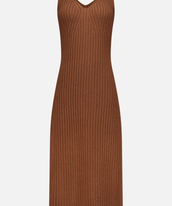 Cashmere Blend Ribbed Midi Dress