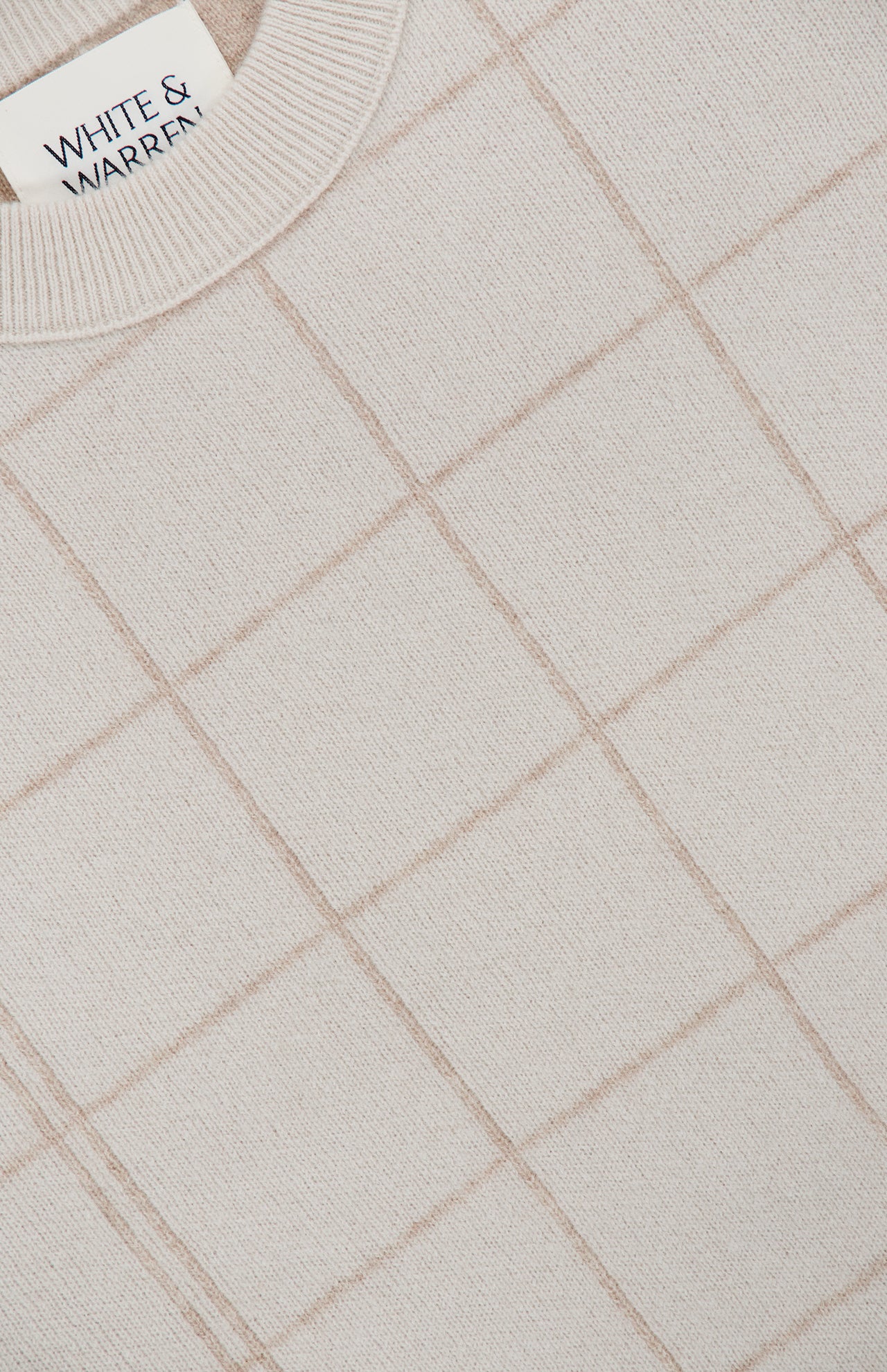 Cashmere Blend Windowpane Sweater - Image 4