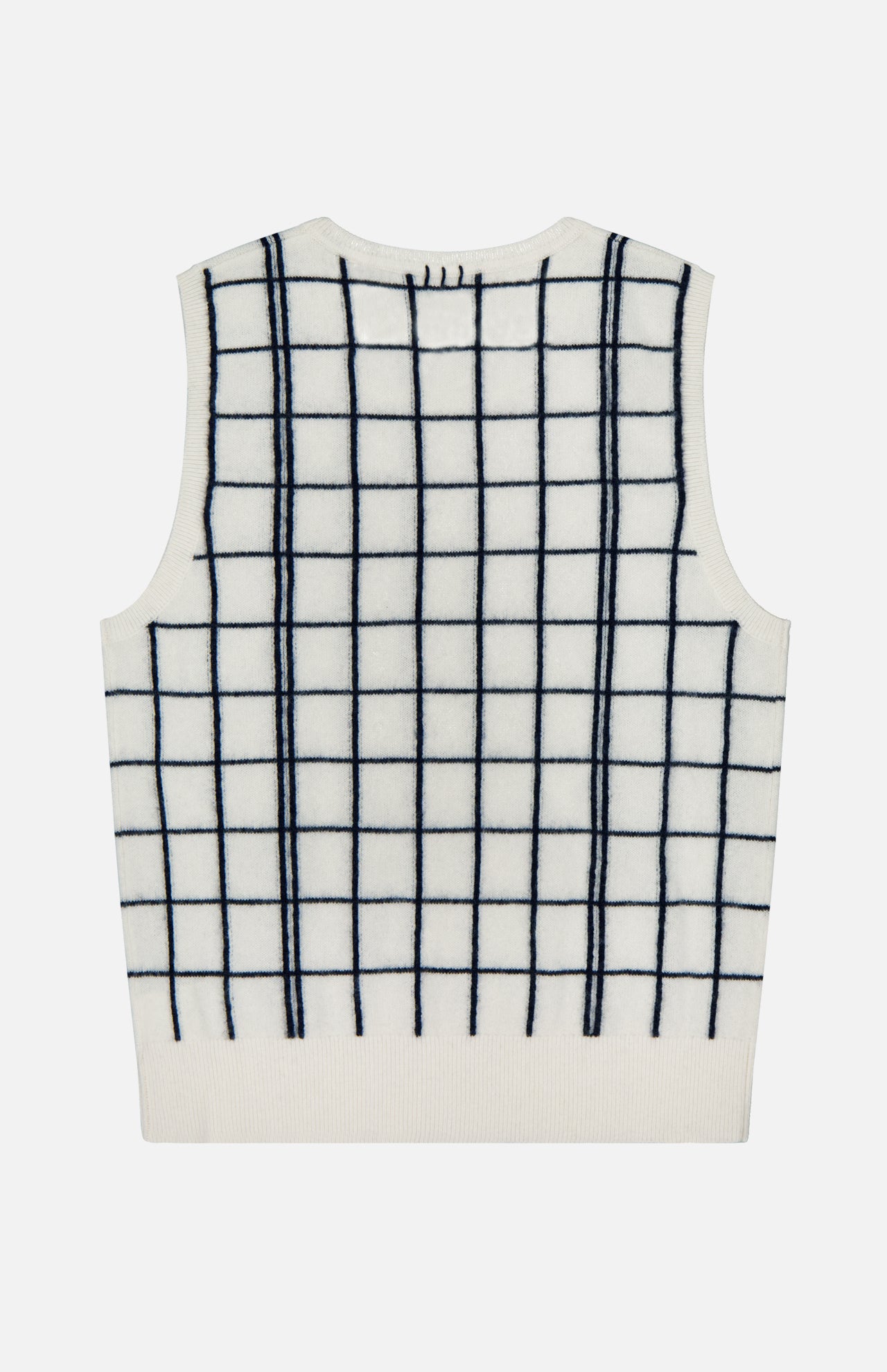 Cashmere Windowpane Vest - Image 3