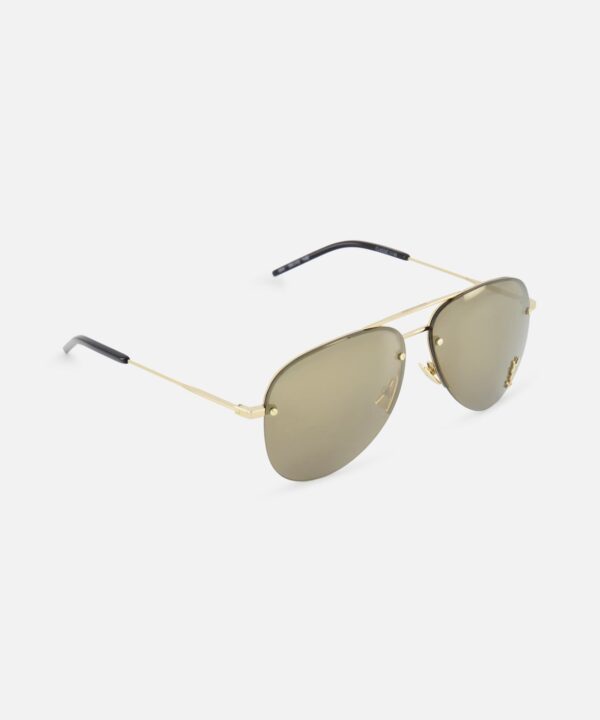 Alternative view of Aviator Gold Rimless Sunglasses