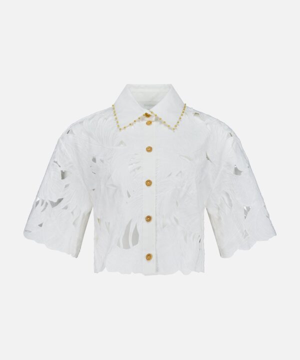 Mahon Embroidered Crop Shirt